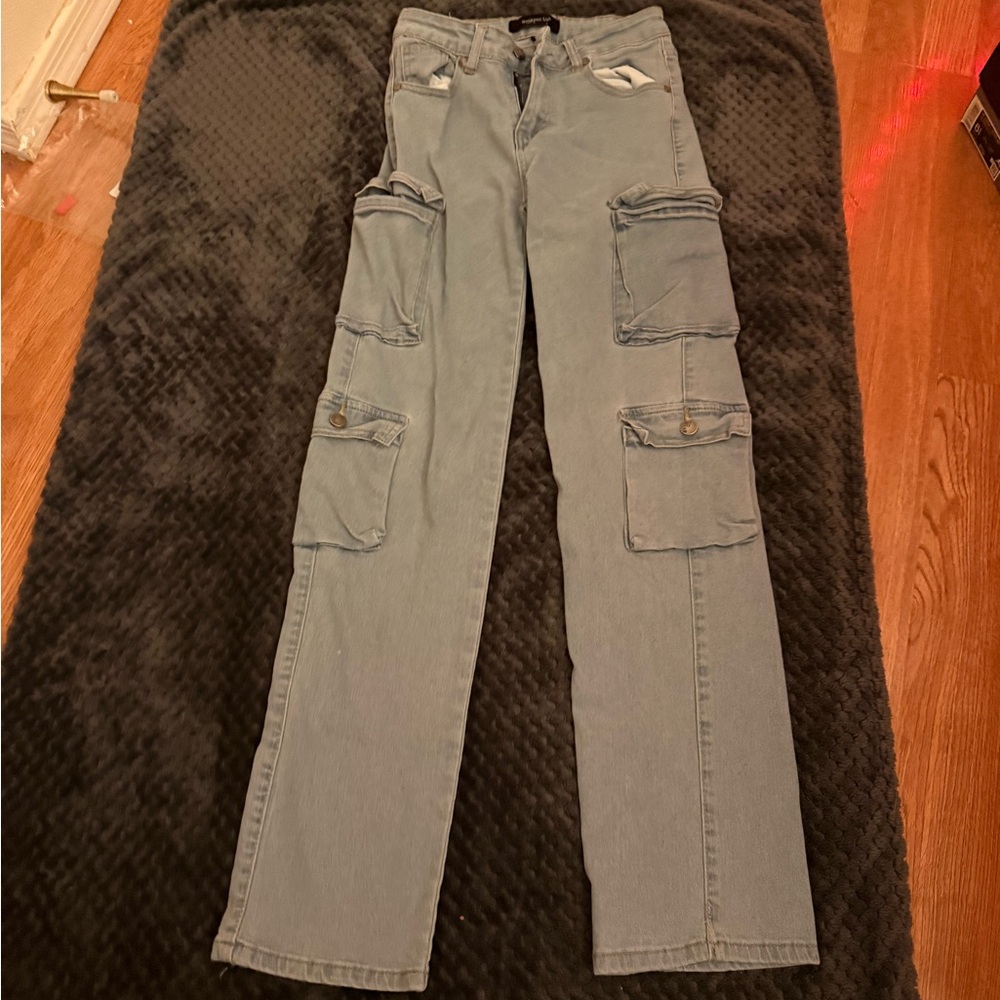 Women's Blue Cargo Pants